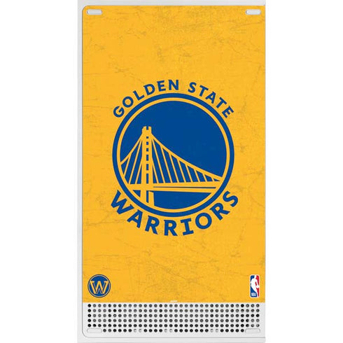 NBA Golden State Warriors Distressed Xbox Series S Console Skin